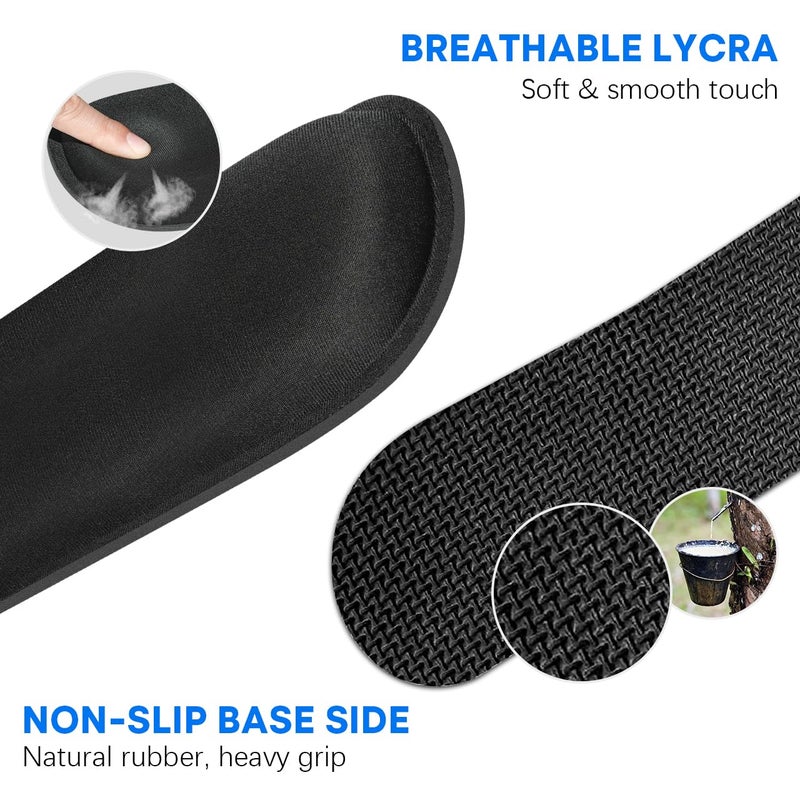 QINGLER Keyboard Wrist Rest Pad 2 Pack, Memory Foam Computer Keyboard Pad, Easy Typing and Pain Relief for Computer, Laptop, Office, 17.3 x 3.5 in, Black - Image 3