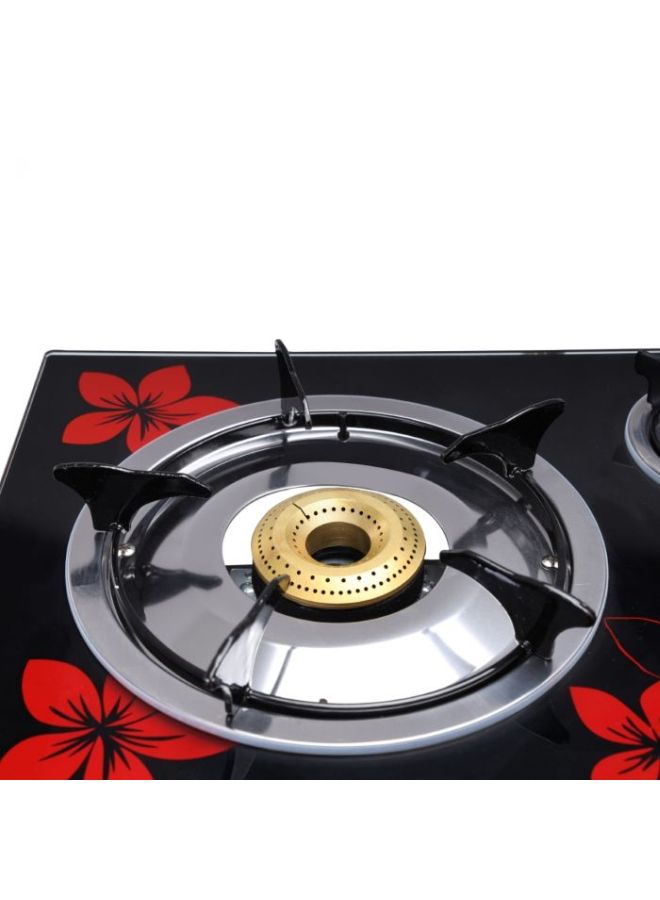 GEEPAS Gas Cooker, 8mm Tempered Glass Top, GK6759 | Triple Burner Gas Stove | Stainless Steel Frame & Tray | Japanese Piezo | Iron Mixing Tube, Piezo Ignition, Easy To Clean GK6759 Black - Image 5