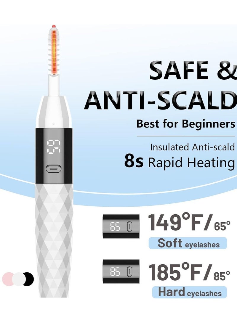 Excefore Heated Eyelash Curler, Electric Eyelash Curler, USB Rechargeable Lash Curler, Anti-Burn Quick Heating Natural Curl Eyelash Curlers for 24H Long Lasting - Image 4