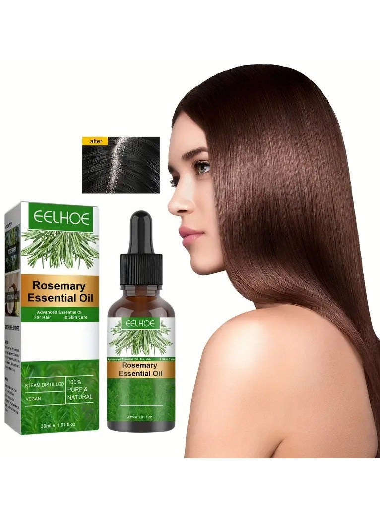 EELHOE Rosemary Oil For Hair, Rosemary Essential Oil For Daily Use, Care For All Hair Types, Strengthens Hair For Men And Women - Image 3