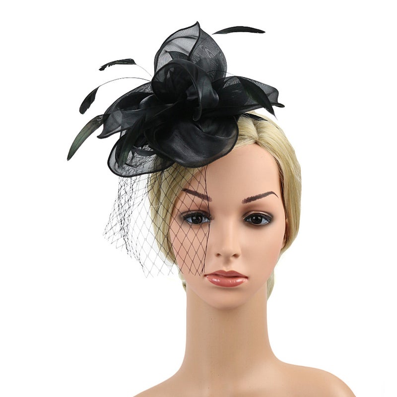 Fascinator Hat Flower Fascinator Headband Tea Party Hat Prom Banquet Headpiece - Image 3