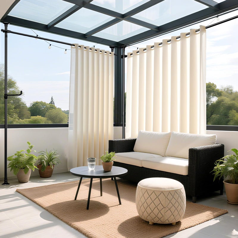 SIBRAD Seamless Room Divider Curtain Rod - No Drilling Space Partition Adjustable Privacy Separator 4-10ft(H) 32-80inch(W) Heavy Duty Temporary Wall Divider Floor to Ceiling Tension Rod, Black - Image 2