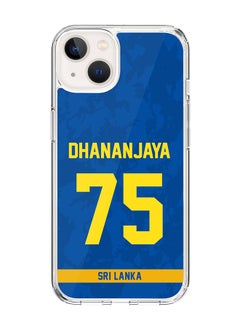 Classic Clear Case For iPhone 14 Plus , Hybrid Soft Case Transparent Cover - Player Name - Dhananjaya de Silva, Jersey Number- 75