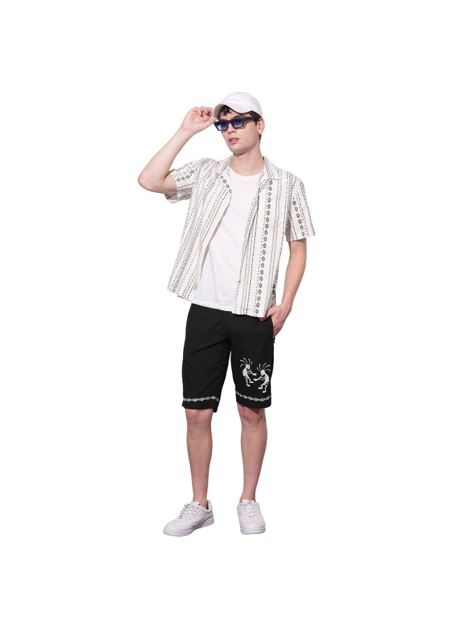 Being Human Mens Black Moderno Fit Shorts - Image 4