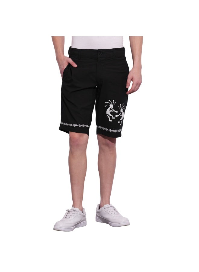 Being Human Mens Black Moderno Fit Shorts - Image 1