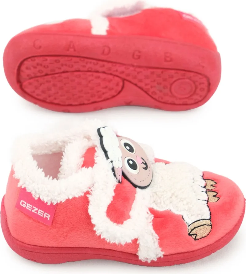 Gezer Bebe Girl's Winter Velcro Adjustable Daily School Nursery Slippers Shoes