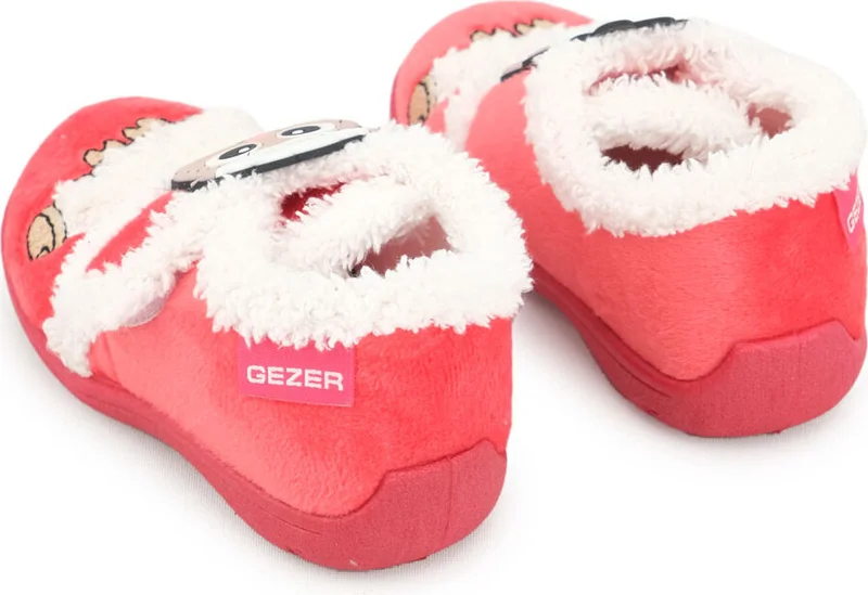 Gezer Bebe Girl's Winter Velcro Adjustable Daily School Nursery Slippers Shoes