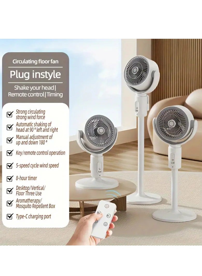 fan originals - 4000mAh Portable Foldable Wireless Stand Fan Air Circulation Fan with Remote Control - Image 1