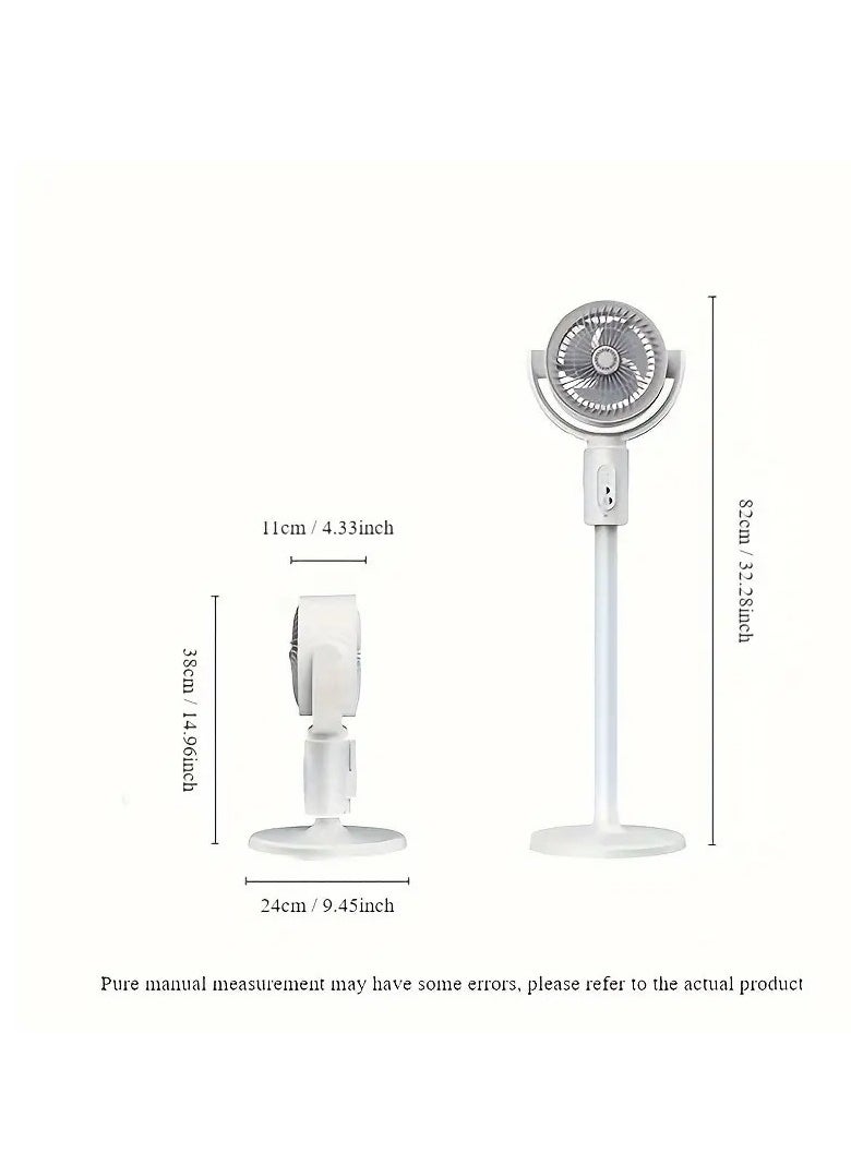 fan originals - 4000mAh Portable Foldable Wireless Stand Fan Air Circulation Fan with Remote Control - Image 1
