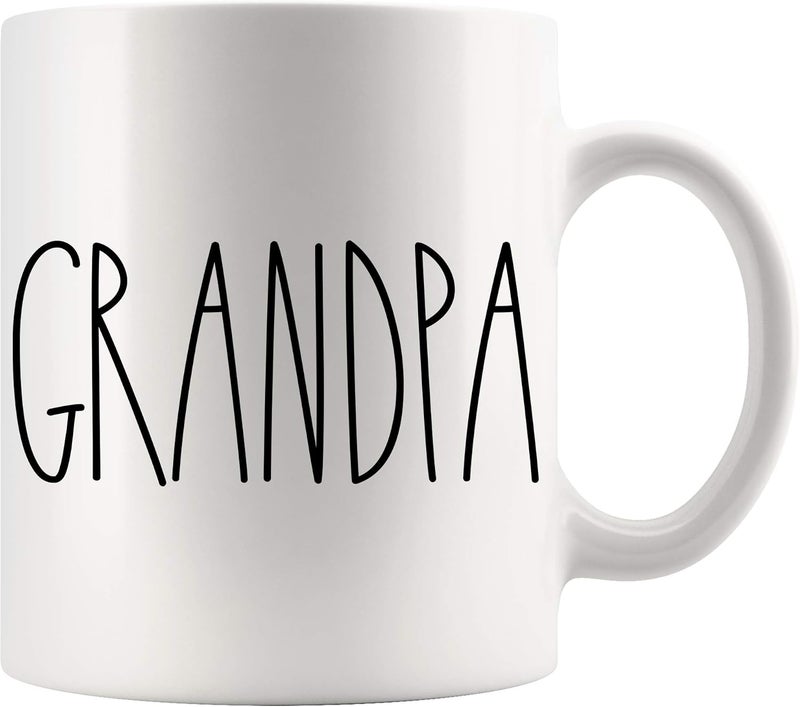 IRIDESCENT Grandpa Mug | Grandpa Rae Dunn Style Coffee Cup | Rae Dunn Inspired | Mother's Day/Father's Day | Family Coffee Mug For Birthday Present For The Best Grandpa Ever Coffee Cup 11oz - Image 1