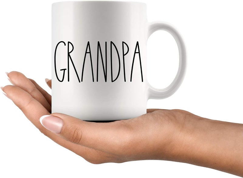 IRIDESCENT Grandpa Mug | Grandpa Rae Dunn Style Coffee Cup | Rae Dunn Inspired | Mother's Day/Father's Day | Family Coffee Mug For Birthday Present For The Best Grandpa Ever Coffee Cup 11oz - Image 2