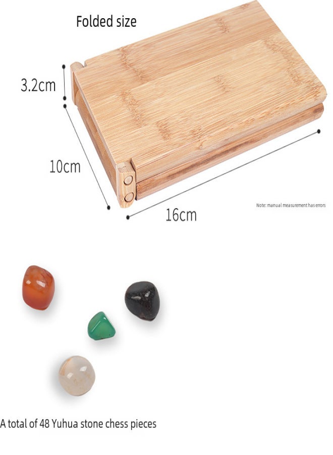 Mancala Nanzhu Gem Chess Boys Girls Adults Children Particle Return Toys African Chess Thinking(Beech Foldable Gem Chess) - Image 5