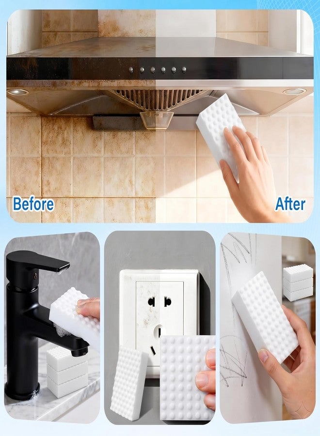 Orrda Magic Sponges Cleaning Eraser | 4Psc Density Stronger Melamine Sponge Foam Pads | Multi-Functional Household Cleaner Dish Sponge, Cleaning Supplies for Kitchen, Floor, Sink,Wall Cleaner - Image 4