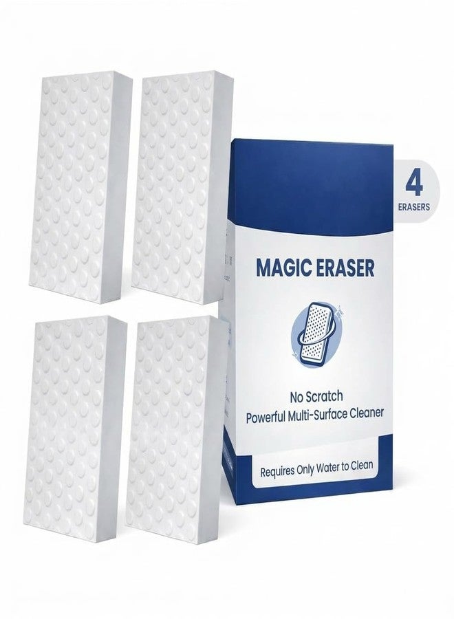 Orrda Magic Sponges Cleaning Eraser | 4Psc Density Stronger Melamine Sponge Foam Pads | Multi-Functional Household Cleaner Dish Sponge, Cleaning Supplies for Kitchen, Floor, Sink,Wall Cleaner - Image 1