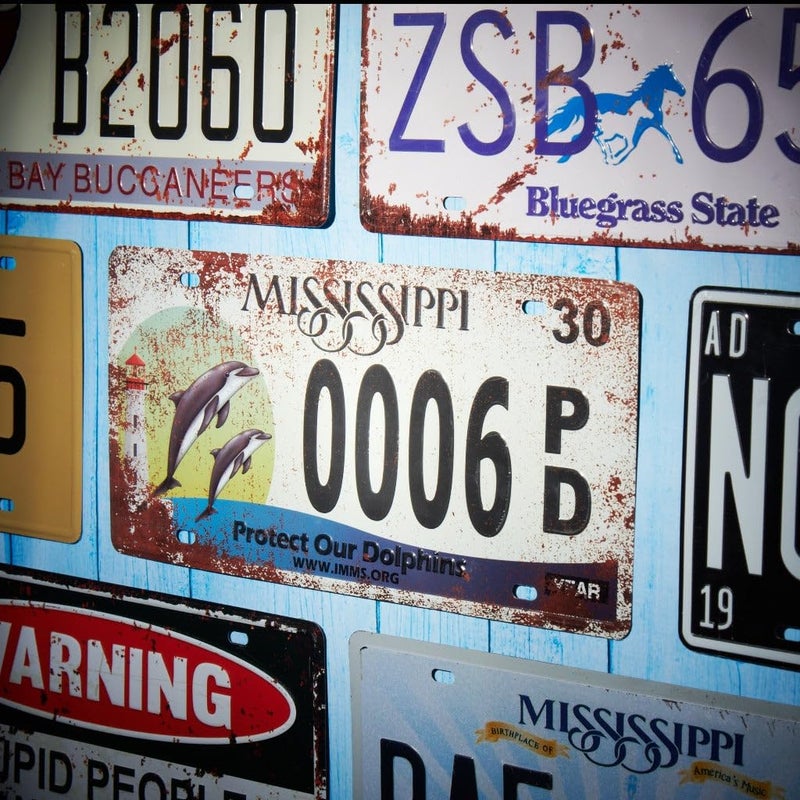 Eazywagon Mississippi 0006 PD Multipurpose Metal Signs - License Wall Plate, Decorative Car Tag - Ideal for Cafe, Restaurant, Shop, Home, Hotel, Club, Office, Living Area - Image 2