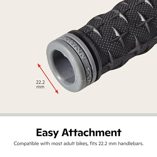 Schwinn Comfort Handlebar Grips, Set of 2, Compatible with Most Adult Bikes, Fits 22.2mm Handlebars, Dual Density for Comfortable Handling, Soft Cushion, Bike Handlebar Grips for Adult Bike or Scooter - Image 5
