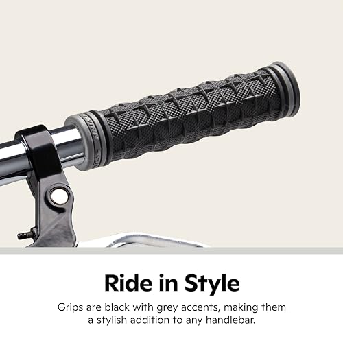 Schwinn Comfort Handlebar Grips, Set of 2, Compatible with Most Adult Bikes, Fits 22.2mm Handlebars, Dual Density for Comfortable Handling, Soft Cushion, Bike Handlebar Grips for Adult Bike or Scooter - Image 2