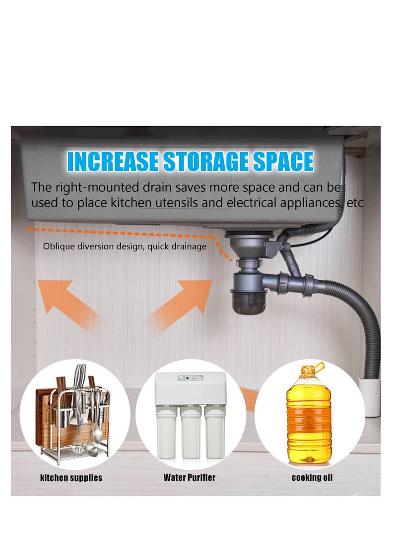 ULHYC Kitchen Sink Flying rain Waterfall Stainless Steel Undermount Kitchen Sink Drop In Kitchen Sink Single Bowl, With LED digital display screen, handwheel thermostat switch - Image 5