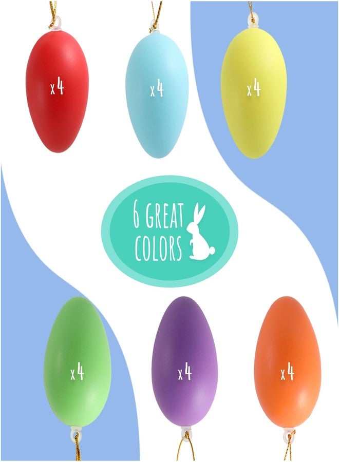 Festicy 48 Easter Eggs XXL 2026 Set I Decoration Outdoors & Indoors I 6 Acrylic Paints & 2 Brushes I Durable Decor I Easter Decorations for Table - Image 3