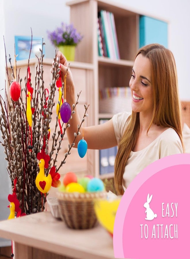 Festicy 48 Easter Eggs XXL 2026 Set I Decoration Outdoors & Indoors I 6 Acrylic Paints & 2 Brushes I Durable Decor I Easter Decorations for Table - Image 2