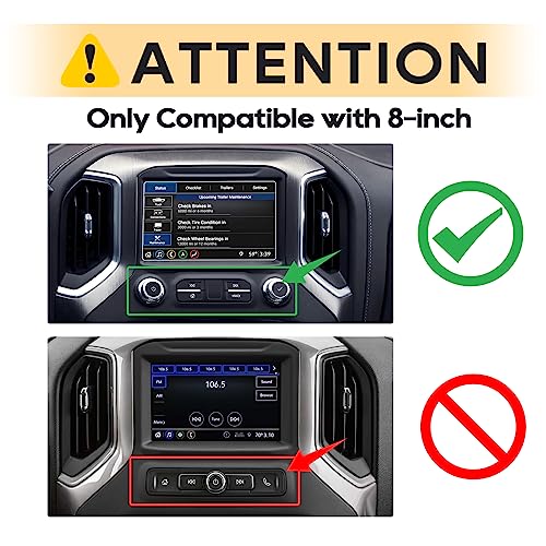 LFOTPP Fits for 2019 2020 2021 2022 GMC Sierra 1500 8 Inch IntelliLink Car Navigation Screen Protector, 2022 GMC Terrain AT4 Tempered Glass Center Touch Screen Protector Anti Scratch High Clarity - Image 3
