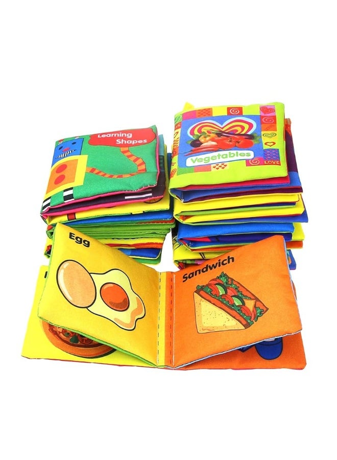 Coolplay Babys First NonToxic Soft Cloth Book Set Crinkle Books Friction with Rustling Sound  Pack of 8 - Image 4