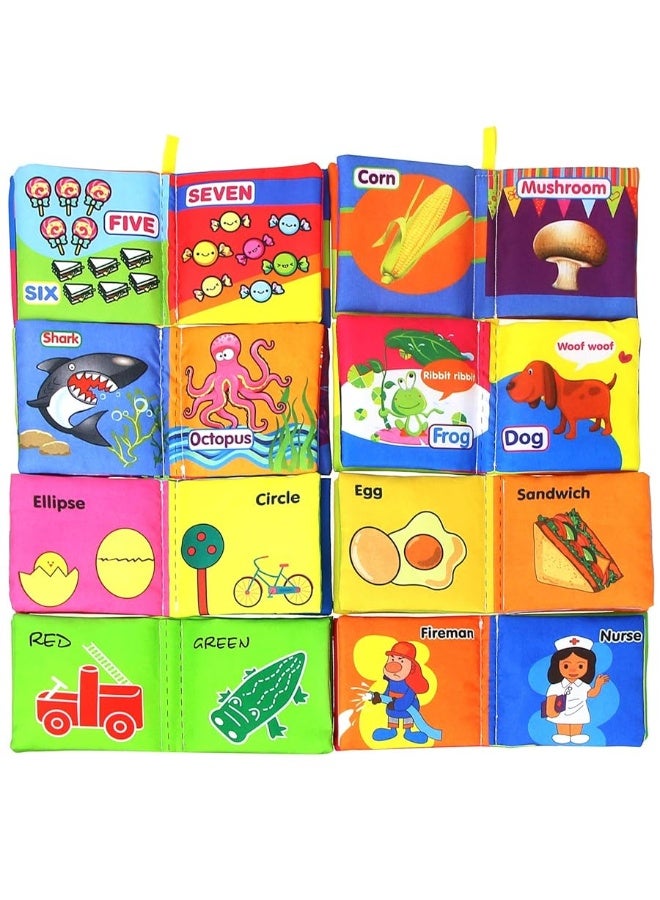 Coolplay Babys First NonToxic Soft Cloth Book Set Crinkle Books Friction with Rustling Sound  Pack of 8 - Image 3