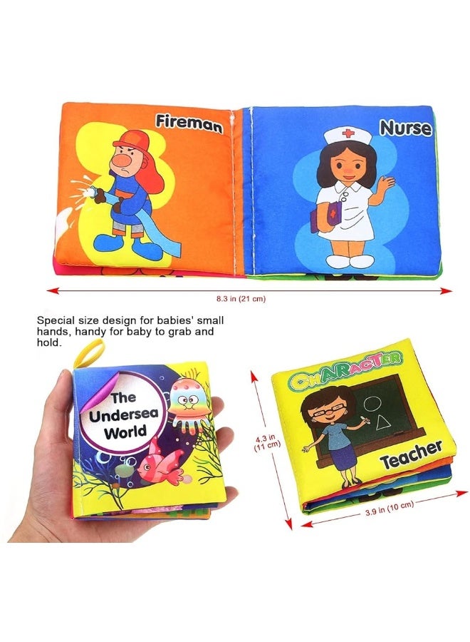 Coolplay Babys First NonToxic Soft Cloth Book Set Crinkle Books Friction with Rustling Sound  Pack of 8 - Image 5