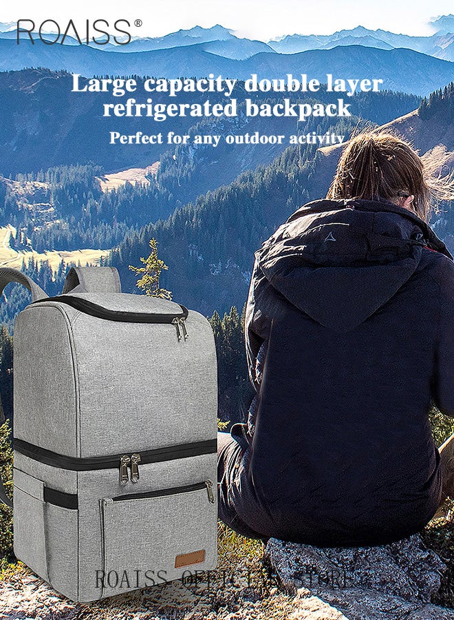 roaiss Unisex Cooler Backpack with Adjustable Padded Shoulder Straps, Insulated Waterproof Backpack, Large Capacity Portable Cooler Bag with Zipper Closure, Suitable for Picnic, Family Gathering, Hiking, Camping or Any Outdoor Activity - Image 5