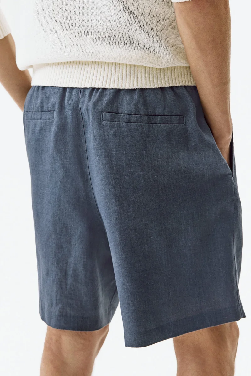 H&M  Relaxed Fit Linen shorts for Men | Best Price UAE