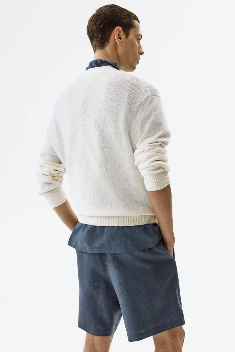 H&M  Relaxed Fit Linen shorts for Men | Best Price UAE