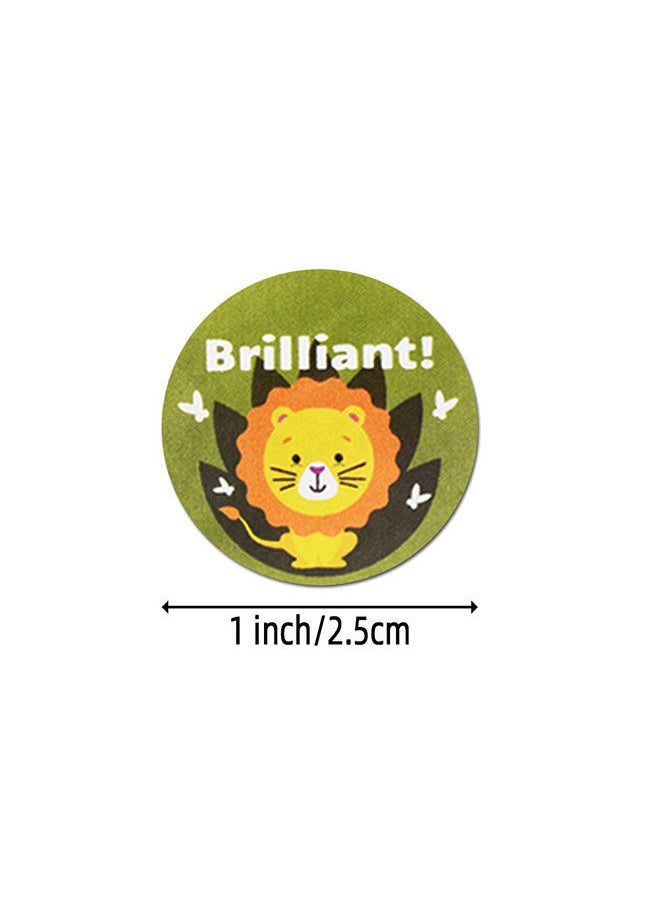 Wownect Adorable Animal Encouragement Stationary Stickers Round [1inch][500 Pcs Labels] Labels For Envelope Seals Packing Seals cards Gift Boxes Shopping Bags Bouquets Cardboard Decoration  - Image 4