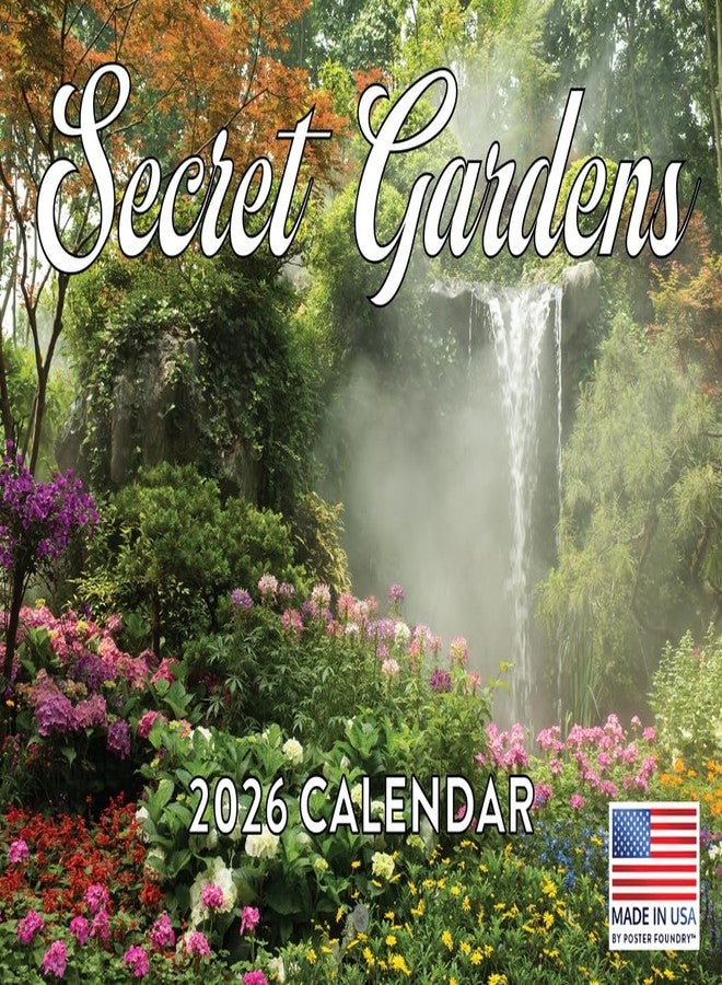 Poster Foundry Secret Garden Calendar 2026 Botanical Monthly Wall Calender 12 Month | American Made In The USA - Image 1