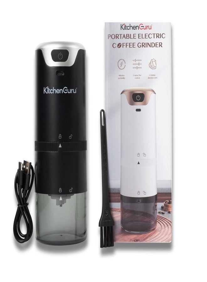 Kitchen Guru مطحنة قهوة قابلة لإعادة الشحن من ليفار - مطحنة قهوة لاسلكية مزودة بشفرات سيراميك - تعمل بالبطارية مع مستوى ضوضاء منخفض - إعدادات طحن قابلة للتعديل من خشن إلى ناعم - محمولة للسفر مع سلك شحن USB-C - Image 1
