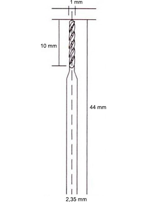 TiTi 5047 Hss Drill Bit 1 mm For Hobby Engraving Machines  - Image 2