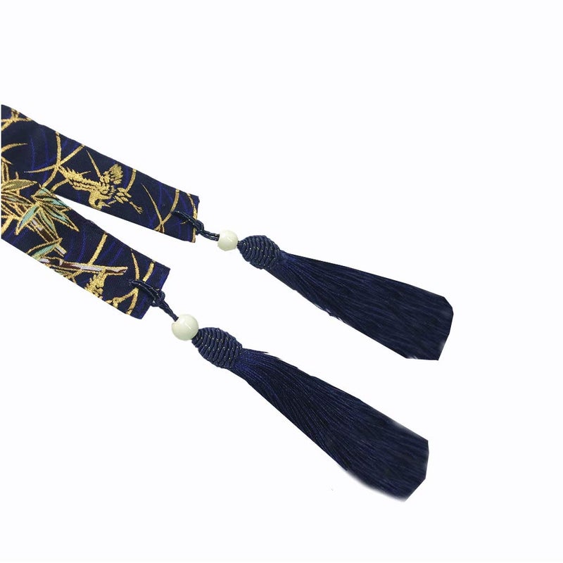thefancypumpkin Japanese Yukata Kimono OBI with Tassel Belt Harajuku Waistband-V10 - Image 2