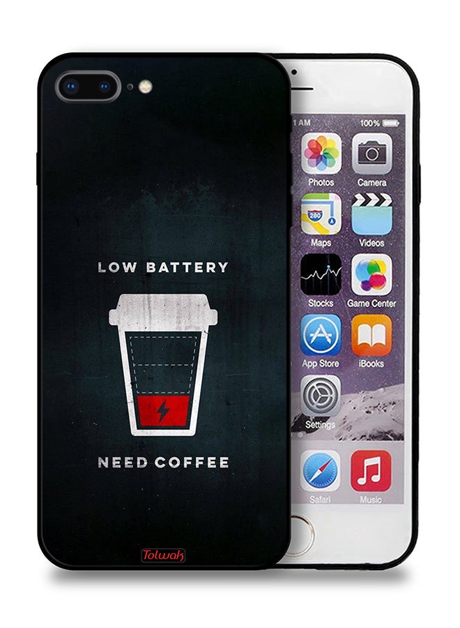 Tolwak Apple iPhone 7 Plus Protective Case Low Battery Need Coffee - Image 1