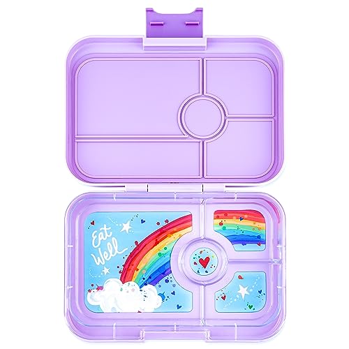 Yumbox Tapas (Seville Purple Rainbow) - Large Leakproof Bento Lunch Box for Adults/Kids, 4 Compartments - 4.2 Cups Capacity - Image 1