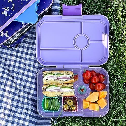 Yumbox Tapas (Seville Purple Rainbow) - Large Leakproof Bento Lunch Box for Adults/Kids, 4 Compartments - 4.2 Cups Capacity - Image 3