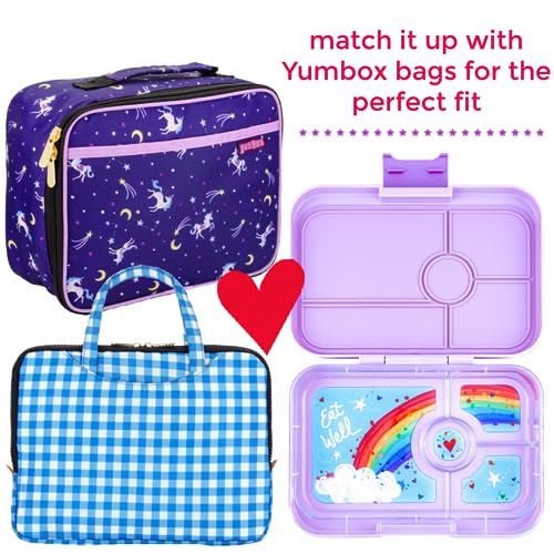 Yumbox Tapas (Seville Purple Rainbow) - Large Leakproof Bento Lunch Box for Adults/Kids, 4 Compartments - 4.2 Cups Capacity - Image 4