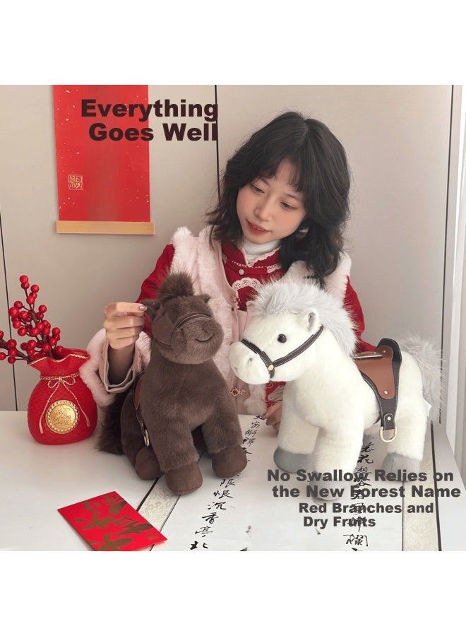 Weltston Plush Toy Doll Pillow Birthday Gift Year Of The Horse Mascot Zodiac Little Horse Figurine - Image 2