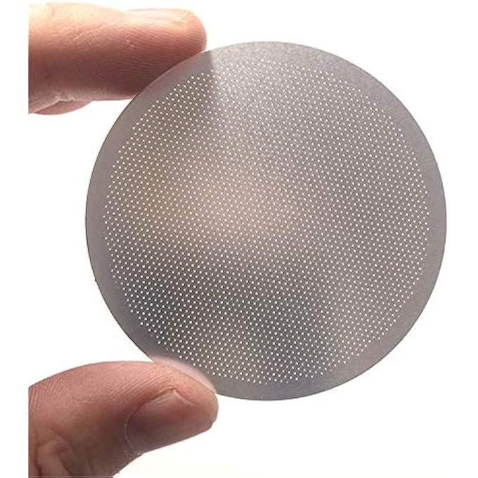 CKANDAY 4 Pack Premium Reusable Coffee Filters For OldNew Aeropress Aerobie Coffee Makers 2 Types Washable Stainless Steel Metal Mesh Fine MicroFilters Silver - Image 4