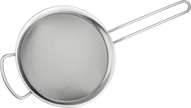GRUNWERG ST-3007 Fine Mesh Strainer with Polished Rim And Handle, Silver, 7-Inch, 18cm Diameter - Image 2