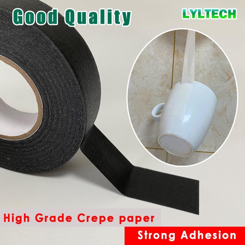 LYLTECH Black Freezer Tape 5 Rolls -165 Yard,Writable Surface,Easy to Tear, Low Temperature Resistance,Residue-Free Removal, Each Roll 3/4 in x 33Yard - Image 3