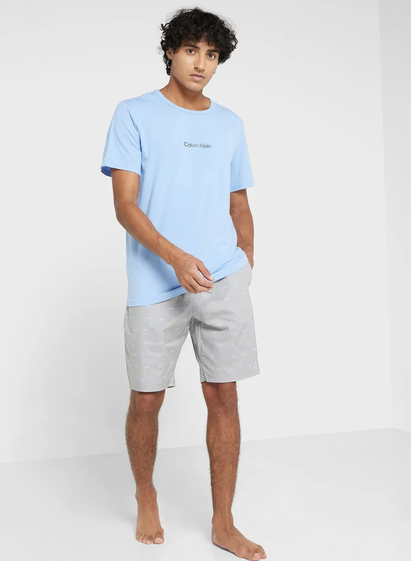 CALVIN KLEIN Crew Neck T-Shirt & Shorts Set