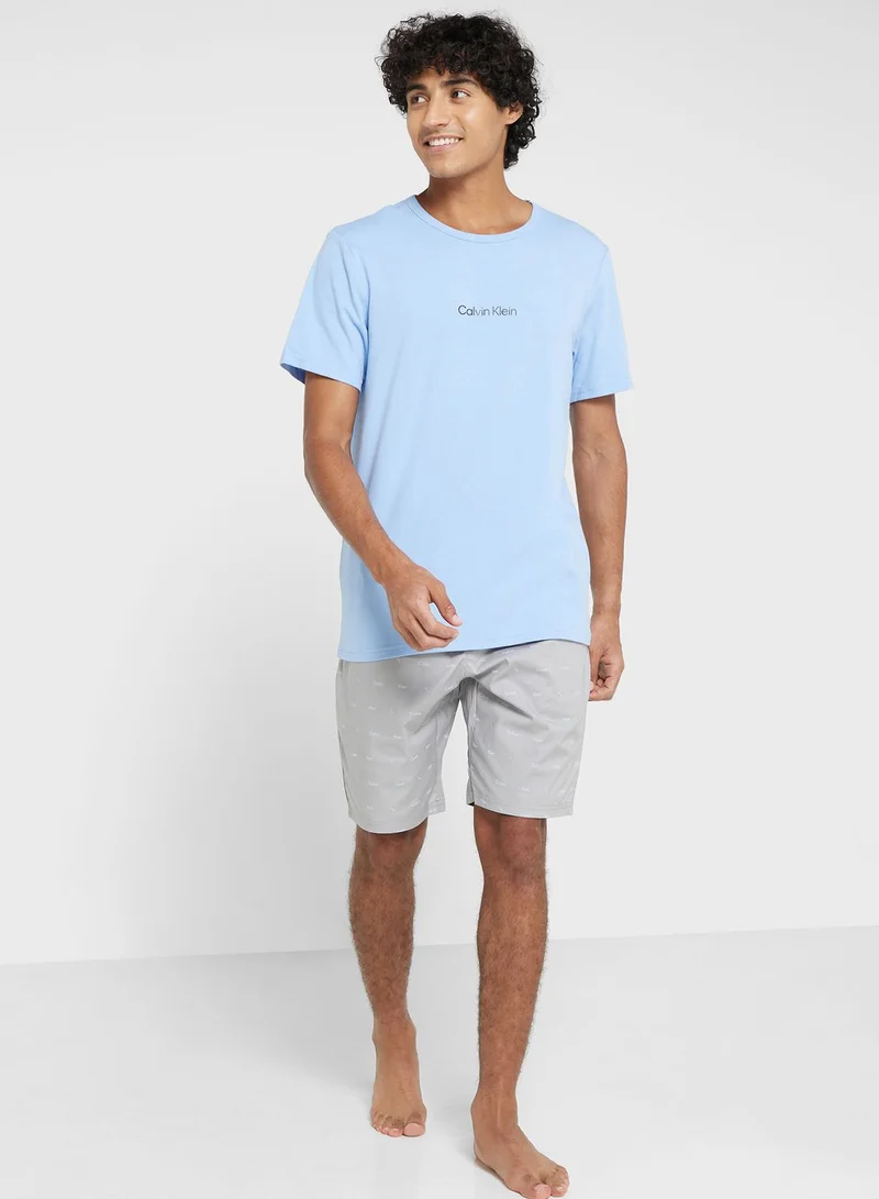CALVIN KLEIN Crew Neck T-Shirt & Shorts Set