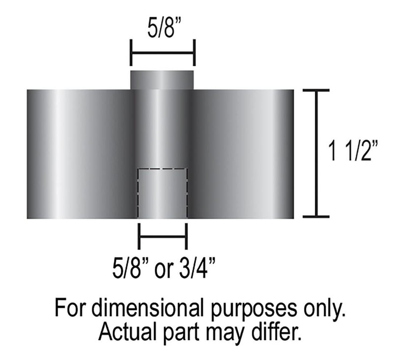 Derale 31515 Aluminum Belt Fan Spacer, 1 1/2", Female 5/8-3/4 Pilot, Silver - Image 2