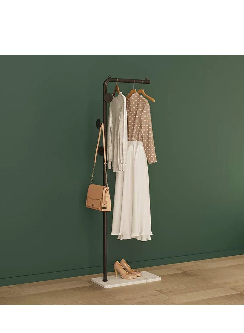 Y&D Metal Coat Rack Black Coat Rack Freestanding with 3 Hooks and Marble Base Floor-standing Coat Stand Floor Hanger 170CM  - Image 1