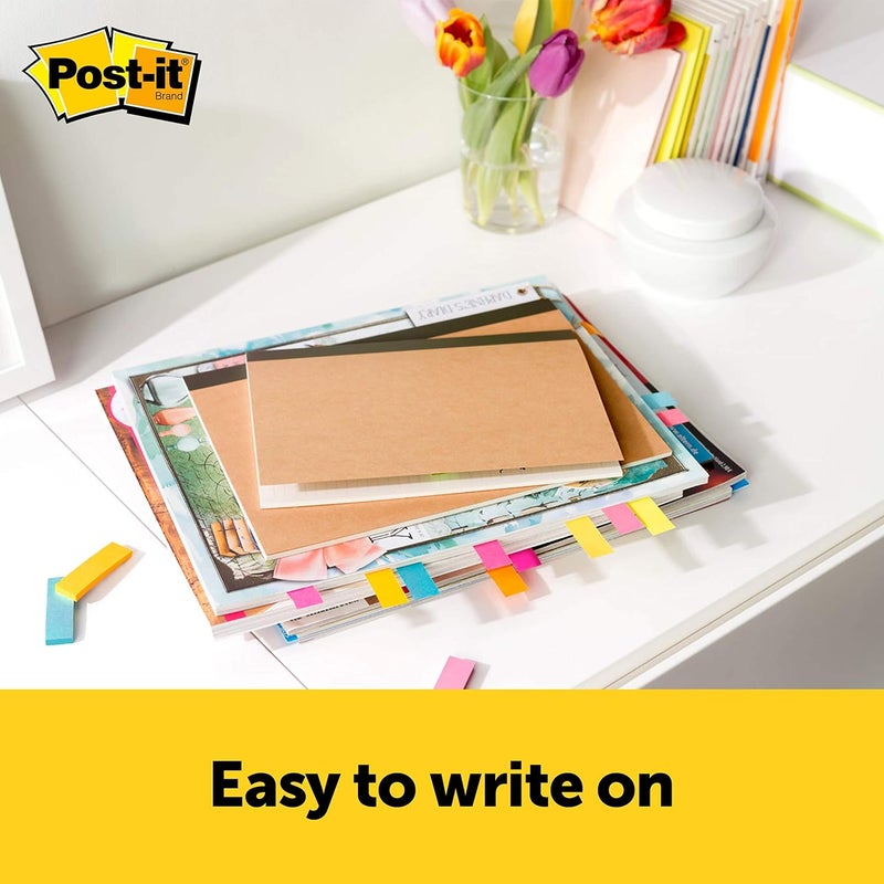 Post-it Page Markers 0.5 x 1.75 in (12.7 x 44.4 mm) Assorted Colors, 5 Colors/Pack - Image 4