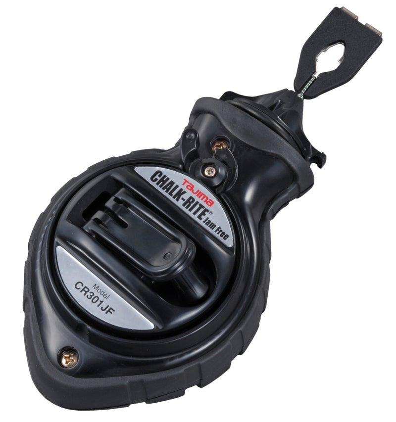 TAJIMA Chalk Line - Chalk-Rite Jam Free Chalk Box with Extra Bold 1mm Snap Line & Five Gear Quick Retrieval - CR301JF - Image 1